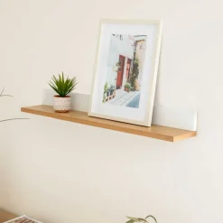 Wohnen Regale<Wandboard in Eiche Furnier & Weiß - Elastian