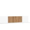 Wohnen Regale<Wandboard in Weiß mit Eiche Bianco - Miloris