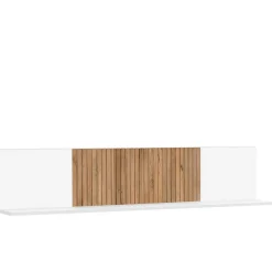 Wohnen Regale<Wandboard in Weiß mit Eiche Bianco - Miloris
