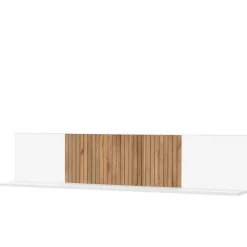 Wohnen Regale<Wandboard in Weiß mit Eiche Bianco - Miloris