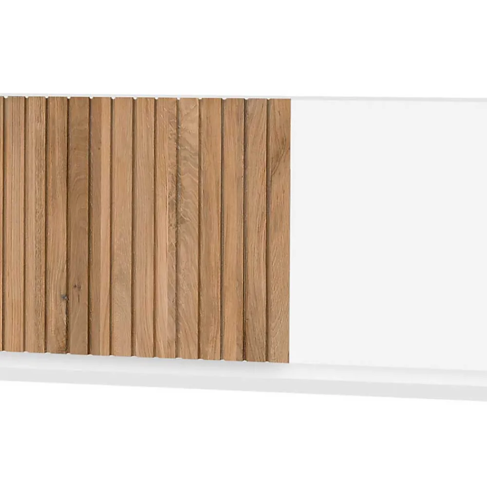 Wohnen Regale<Wandboard in Weiß mit Eiche Bianco - Miloris