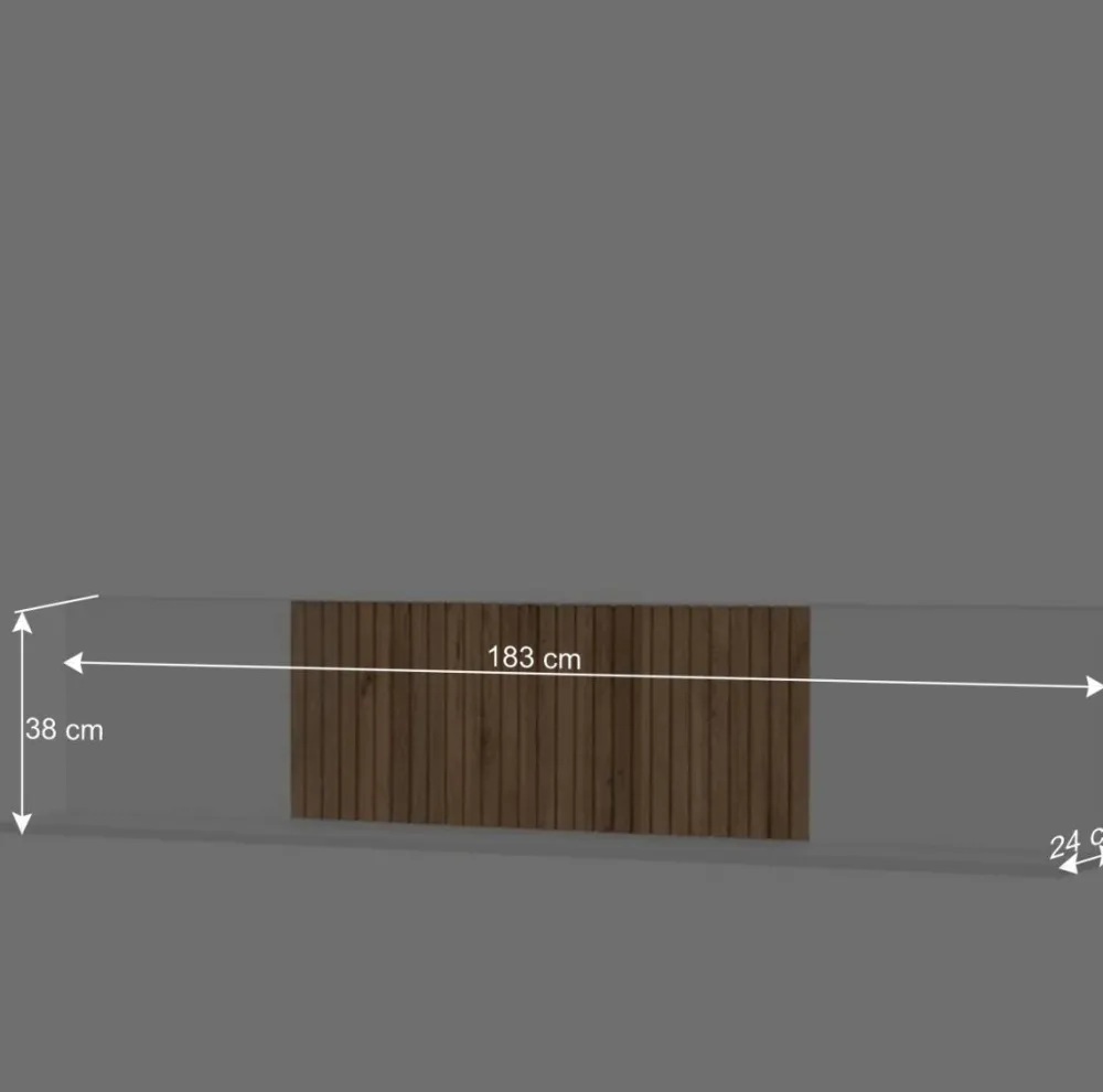 Wohnen Regale<Wandboard in Weiß mit Eiche Bianco - Miloris