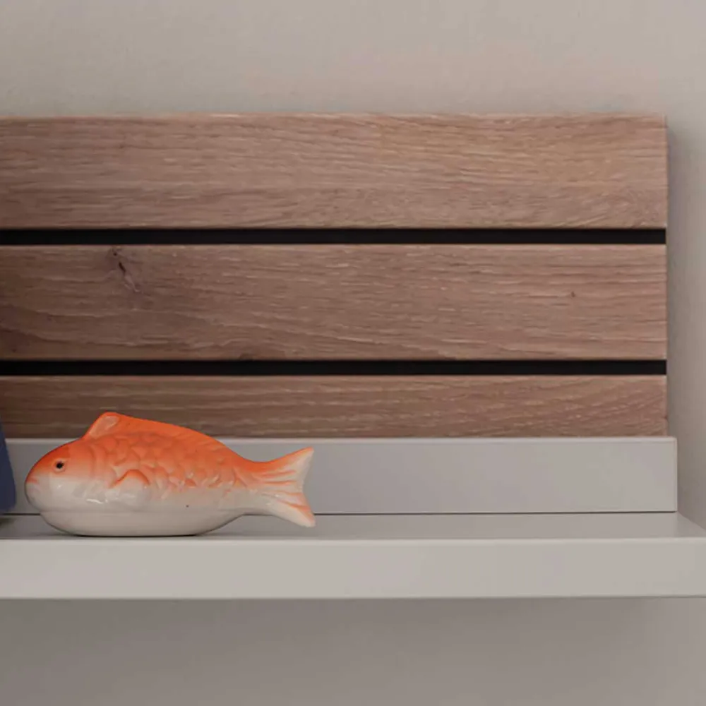 Wohnen Regale<Wandboard in Weiß mit Wildeiche - Varzino