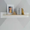 Wohnen Regale<Wandboard in Weiß und Eiche - Ginko