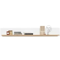 Wohnen Regale<Wandboard in Weiß und Wildeiche Optik - Niam