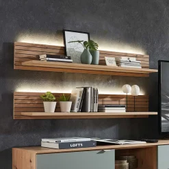 Wohnen Regale<Wandboard in Wildeiche Holzdekor - Astaran