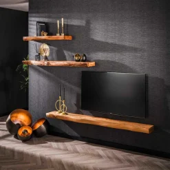Wohnen Regale<Wandboard mit Baumkante aus Akazie - Casaniano