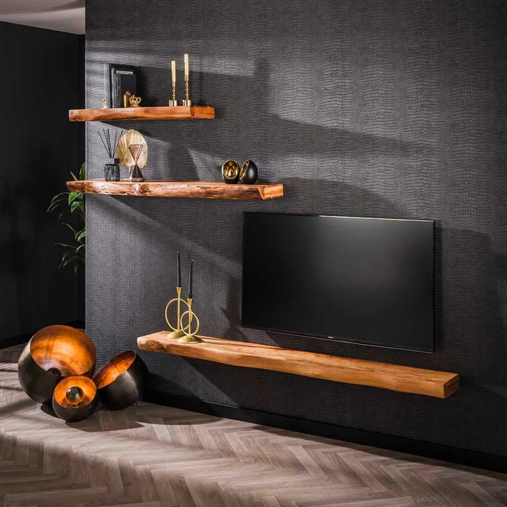Wohnen Regale<Wandboard mit Baumkante aus Akazie - Casaniano