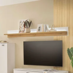 Wohnen Regale<Wandboard mit Licht zweifarbig - Racelyn