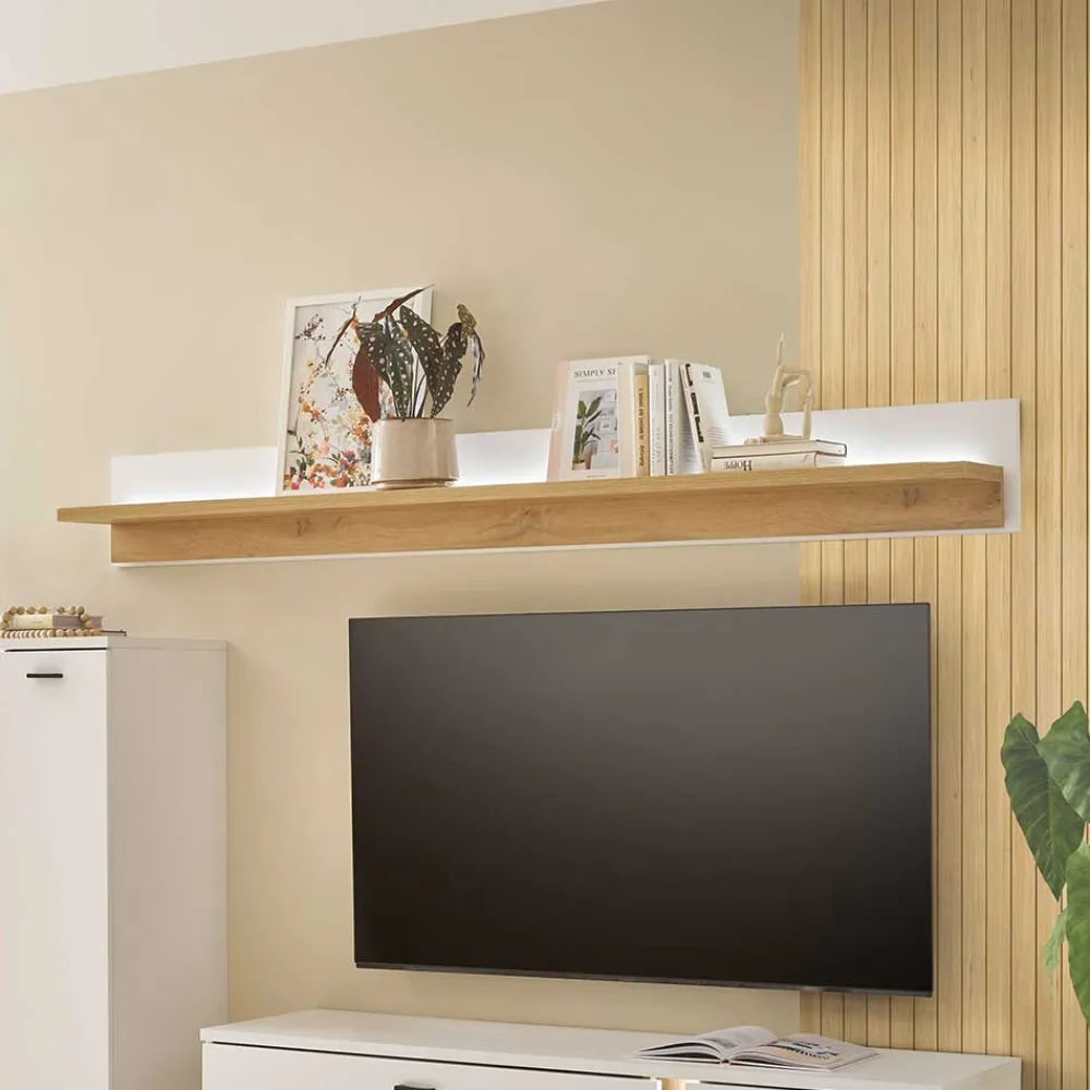 Wohnen Regale<Wandboard mit Licht zweifarbig - Racelyn