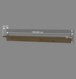 Wohnen Regale<Wandboard mit Licht zweifarbig - Racelyn