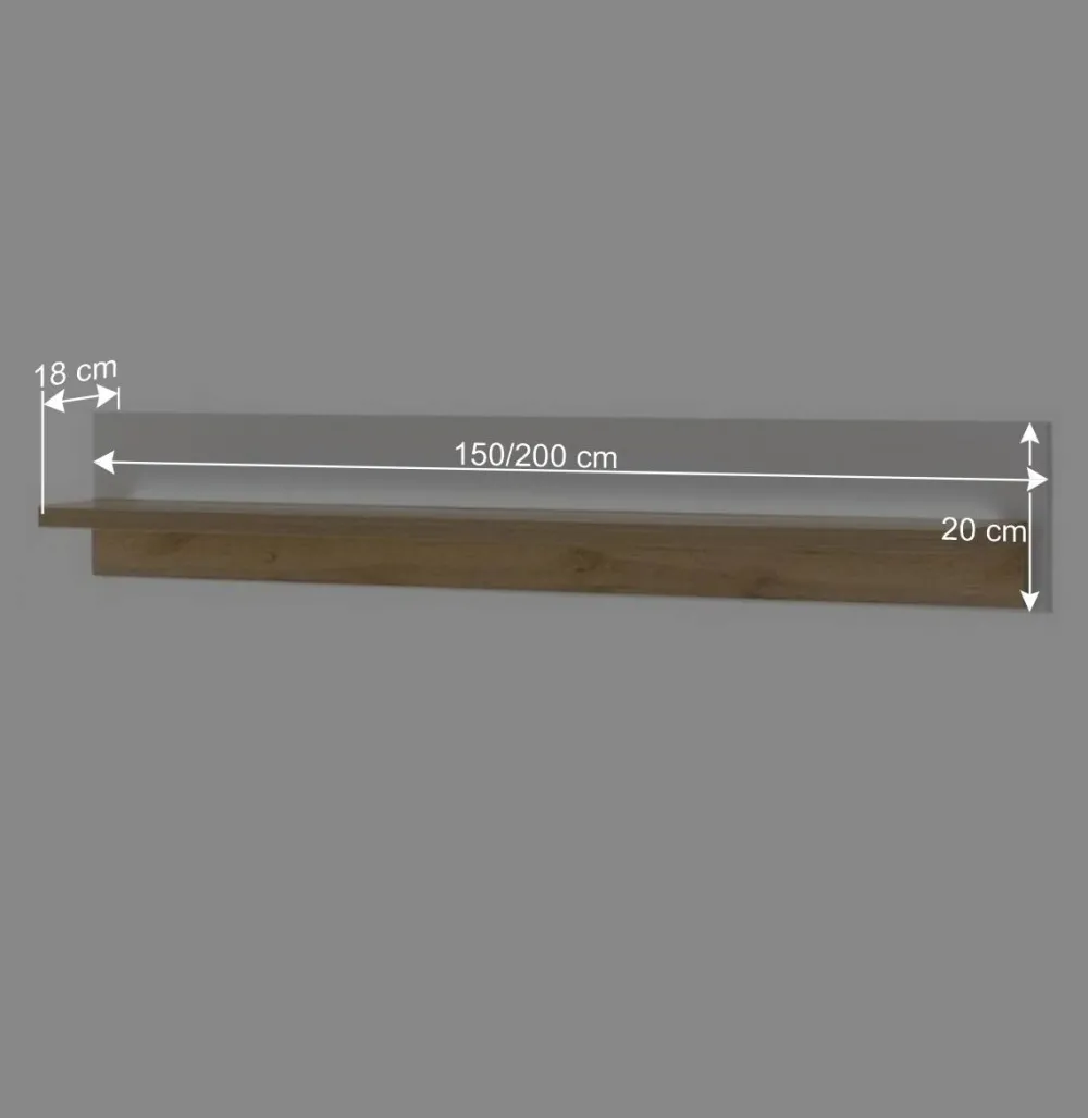 Wohnen Regale<Wandboard mit Licht zweifarbig - Racelyn