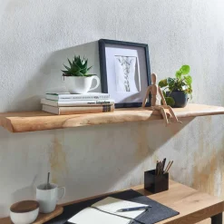 Wohnen Regale<Wandboard mit Naturkante in 6 Breiten - Elmin