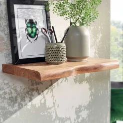Wohnen Regale<Wandboard mit Naturkante in 6 Breiten - Elmin