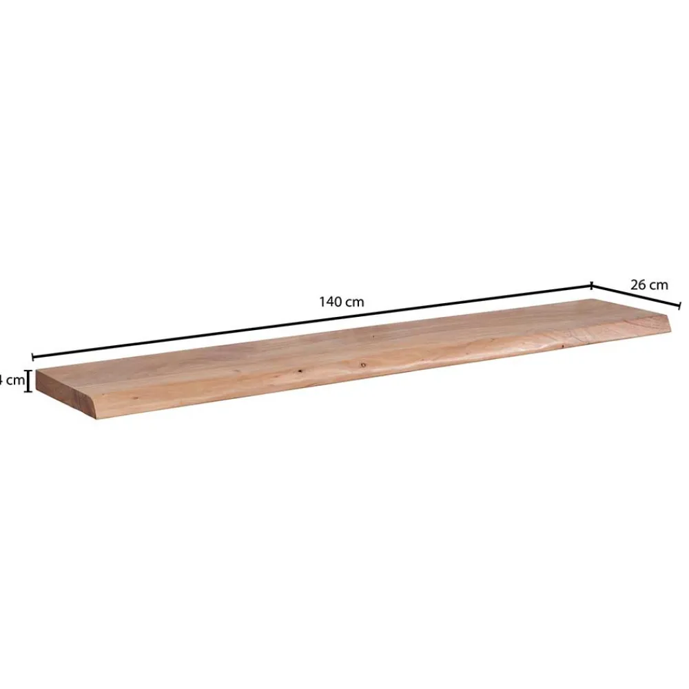 Wohnen Regale<Wandboard mit Naturkante in 6 Breiten - Elmin