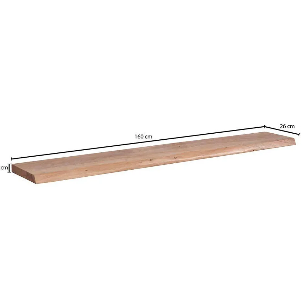 Wohnen Regale<Wandboard mit Naturkante in 6 Breiten - Elmin