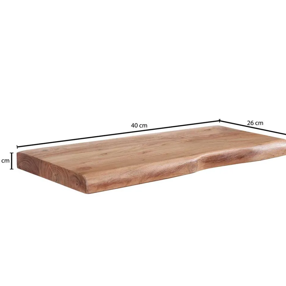 Wohnen Regale<Wandboard mit Naturkante in 6 Breiten - Elmin