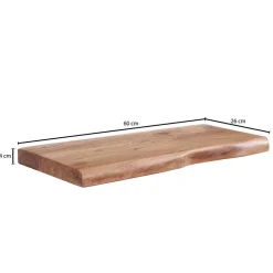 Wohnen Regale<Wandboard mit Naturkante in 6 Breiten - Elmin