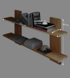 Wohnen Regale<Wandboard Mosniak mit 2 Ablagen