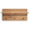 Wohnen Garderoben<Wandgarderobe aus Asteiche Massivholz und Metall - Zonga