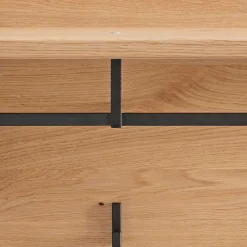 Wohnen Garderoben<Wandgarderobe aus Asteiche Massivholz und Metall - Zonga