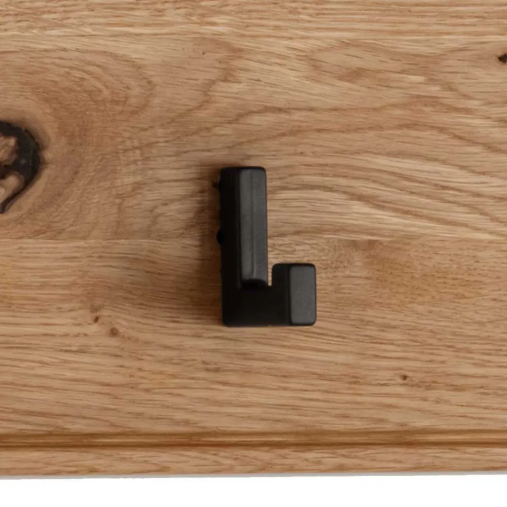 Wohnen Garderoben<Wandgarderobe aus Asteiche Massivholz und Metall - Zonga