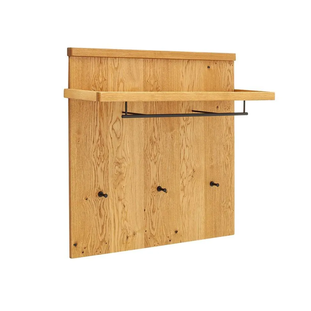 Wohnen Garderoben<Wandgarderobe aus Balkeneiche Massivholz - Robats