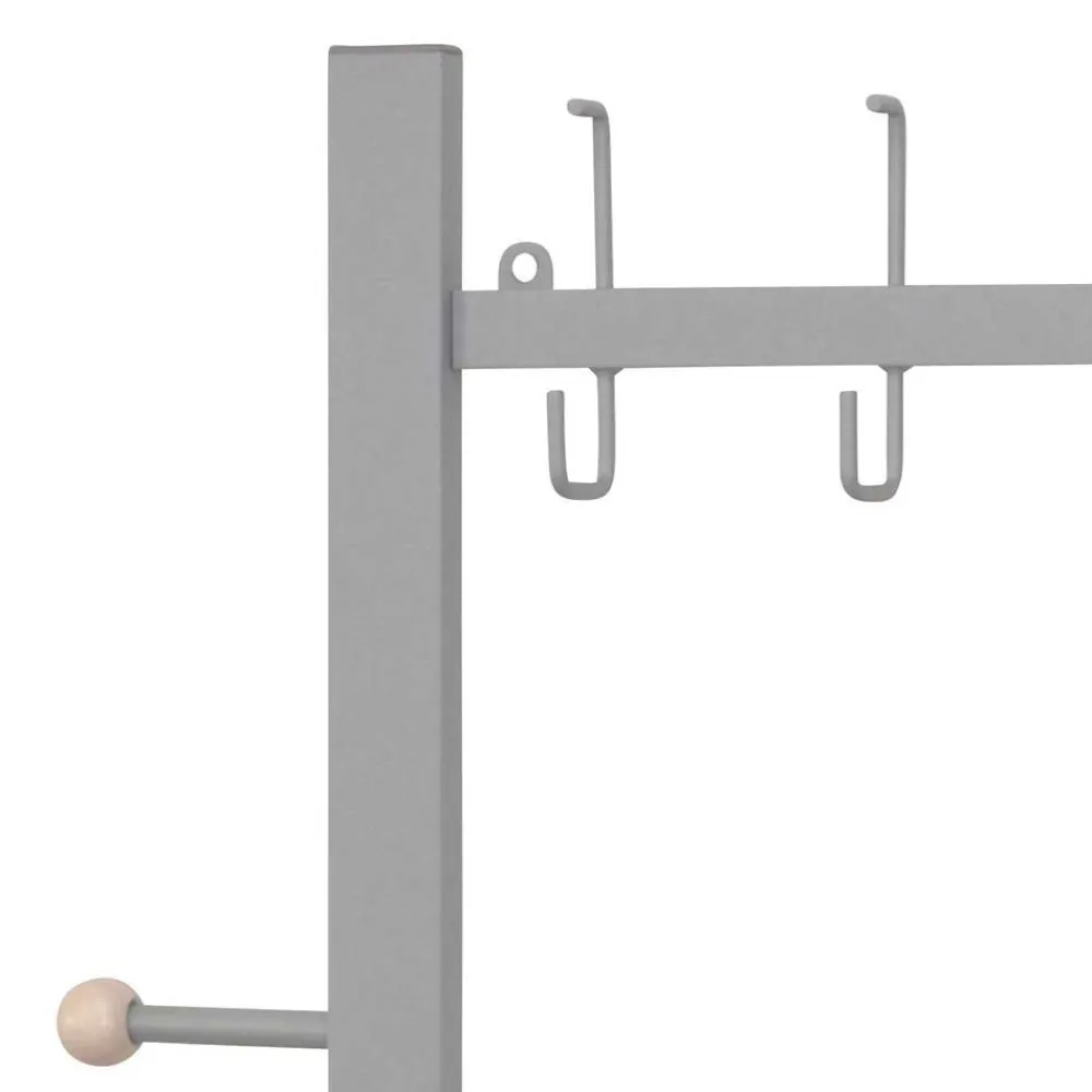 Wohnen Garderoben<Wandgarderobe aus Metall in Alufarben - Kasrinco