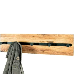 Wohnen Garderoben<Wandgarderobe aus Metall & Eichenholz - Cornello