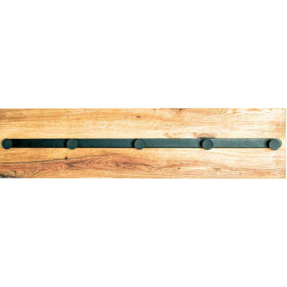 Wohnen Garderoben<Wandgarderobe aus Metall & Eichenholz - Cornello