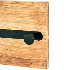 Wohnen Garderoben<Wandgarderobe aus Metall & Eichenholz - Cornello