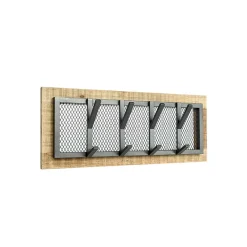 Wohnen Garderoben<Wandgarderobe aus Metall in Schwarzgrau - Askim