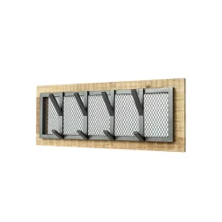 Wohnen Garderoben<Wandgarderobe aus Metall in Schwarzgrau - Askim