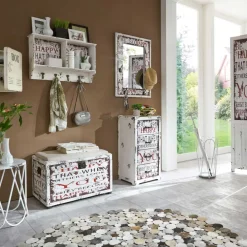 Wohnen Garderoben<Wandgarderobe Esther im Shabby Chic Look