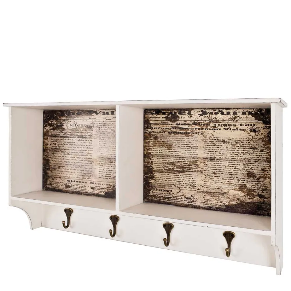 Wohnen Garderoben<Wandgarderobe Ginnos in Weiß Braun