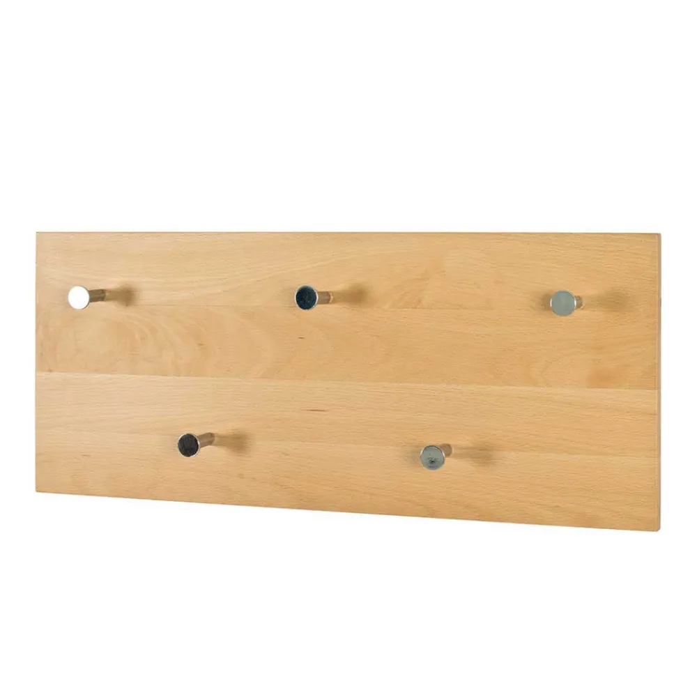 Wohnen Garderoben<Wandgarderobe mit 5 Haken Loove aus Buchenholz