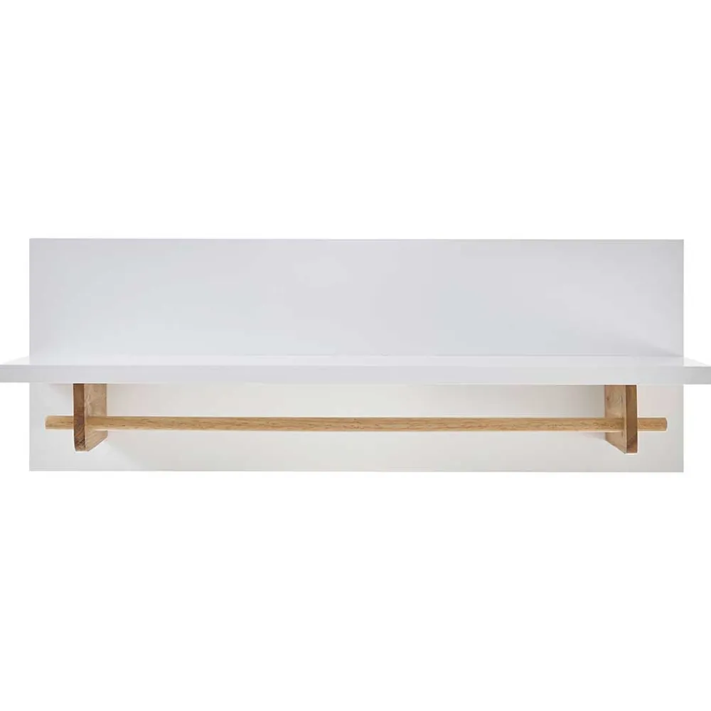 Wohnen Garderoben<Wandgarderobe mit Ablageboden & Holzstange - Catia
