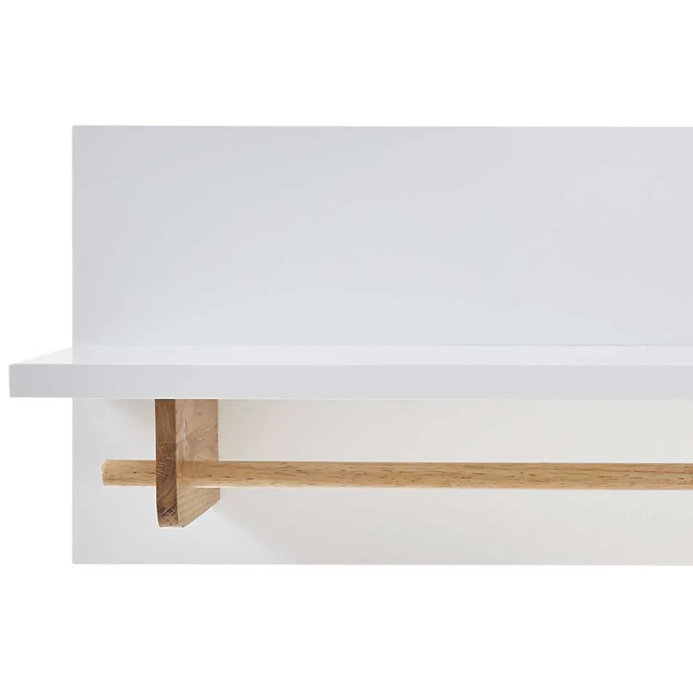 Wohnen Garderoben<Wandgarderobe mit Ablageboden & Holzstange - Catia