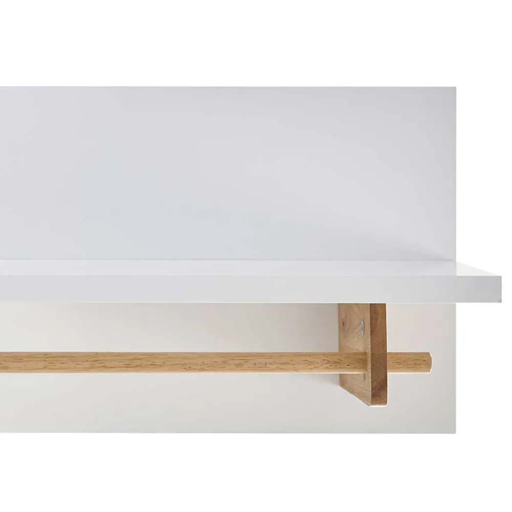 Wohnen Garderoben<Wandgarderobe mit Ablageboden & Holzstange - Catia