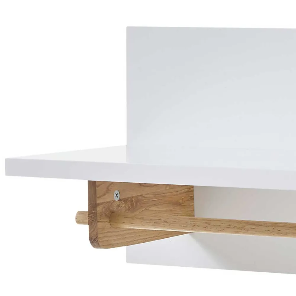 Wohnen Garderoben<Wandgarderobe mit Ablageboden & Holzstange - Catia