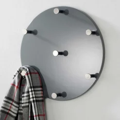 Wohnen Garderoben<Wandgarderobe Romina in Grau Hochglanz