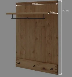 Wohnen Garderoben<Wandgarderobe teilmassiv - Manaus