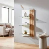 Wohnen Regale<Wandpaneel mit LED Licht - drei Glasablagen - Miloris