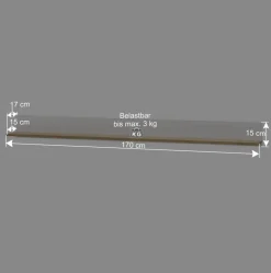 Wohnen Regale<Wandregal Hängeboard 170 cm breit - Nonessia