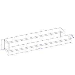 Wohnen Regale<Wandregal mit Rückwand modern - Milvara