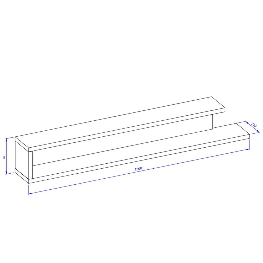Wohnen Regale<Wandregal mit Rückwand modern - Milvara