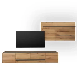 Wohnen Wohnwände<Wandregal-Paneel und TV-Lowboard Set - Colomania (zweiteilig)