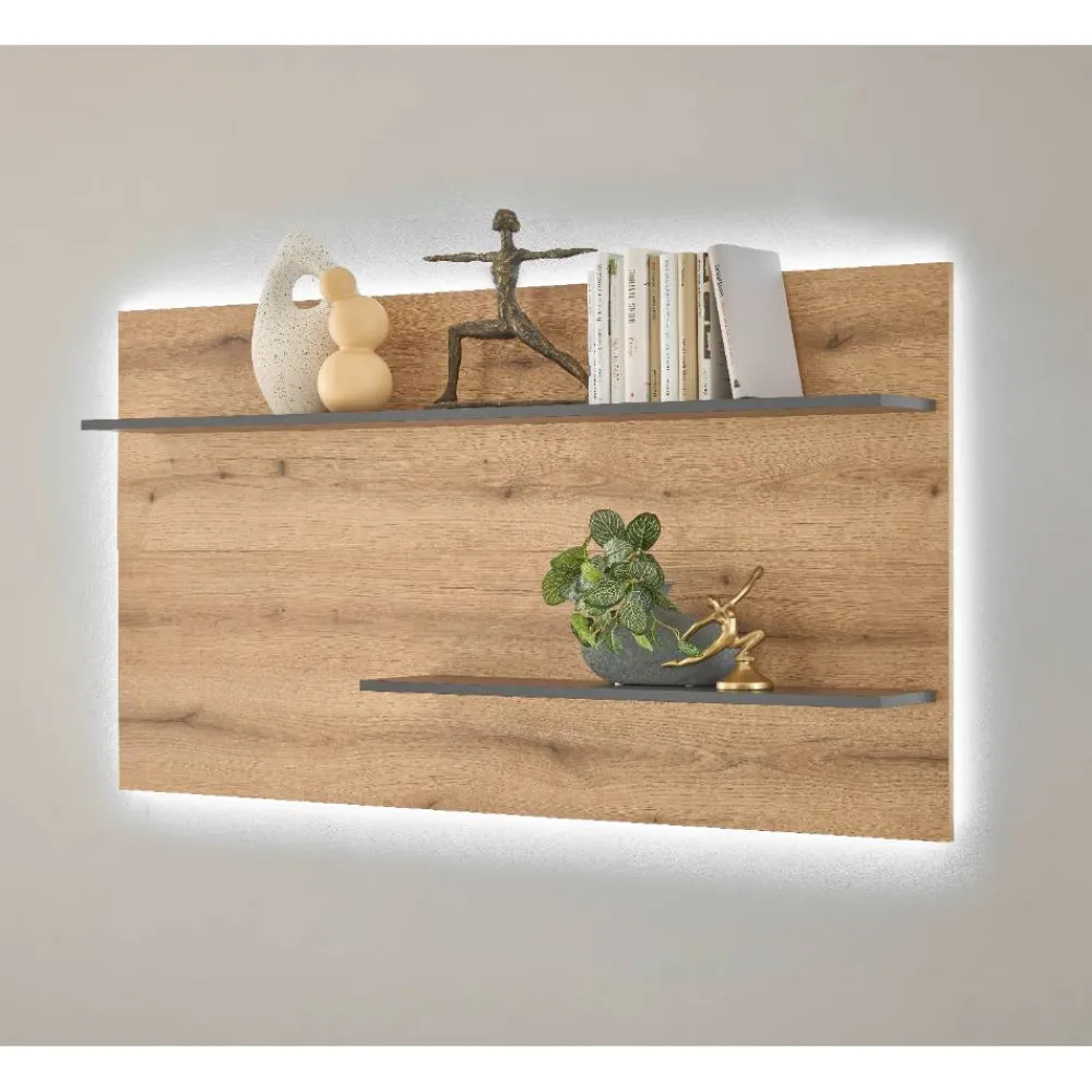 Wohnen Wohnwände<Wandregal-Paneel und TV-Lowboard Set - Colomania (zweiteilig)