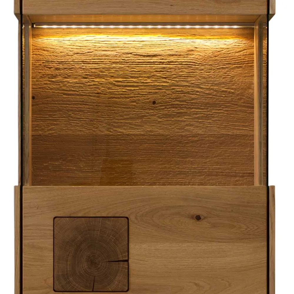 Wohnen Vitrinen<Wand-Vitrine aus Wildeiche Massivholz - Millena
