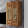 Wohnen Vitrinen<Wandvitrine Vaskov aus Wildeiche Massivholz